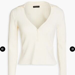 Rag & Bone Asher Cropped Cardigan | Ivory | Size S | NWT |
